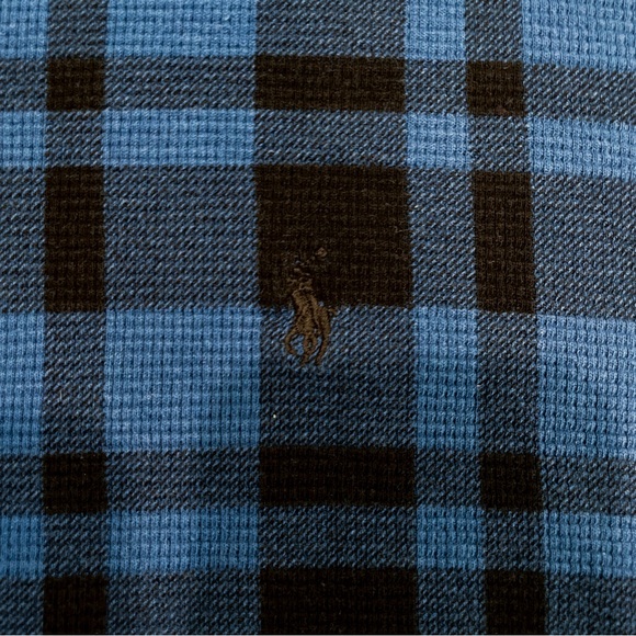 Polo Ralph Lauren Black & Blue Checkered Crew Neck Sweater Size XL 100% cotton - Picture 4 of 6